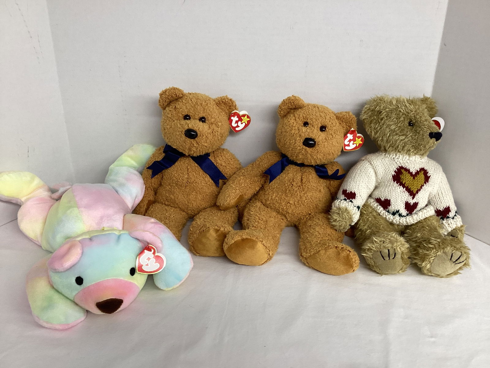 Four Bear TY Beanie Buddies, Attic Treasures, and Pillow Pal (1 of 7)