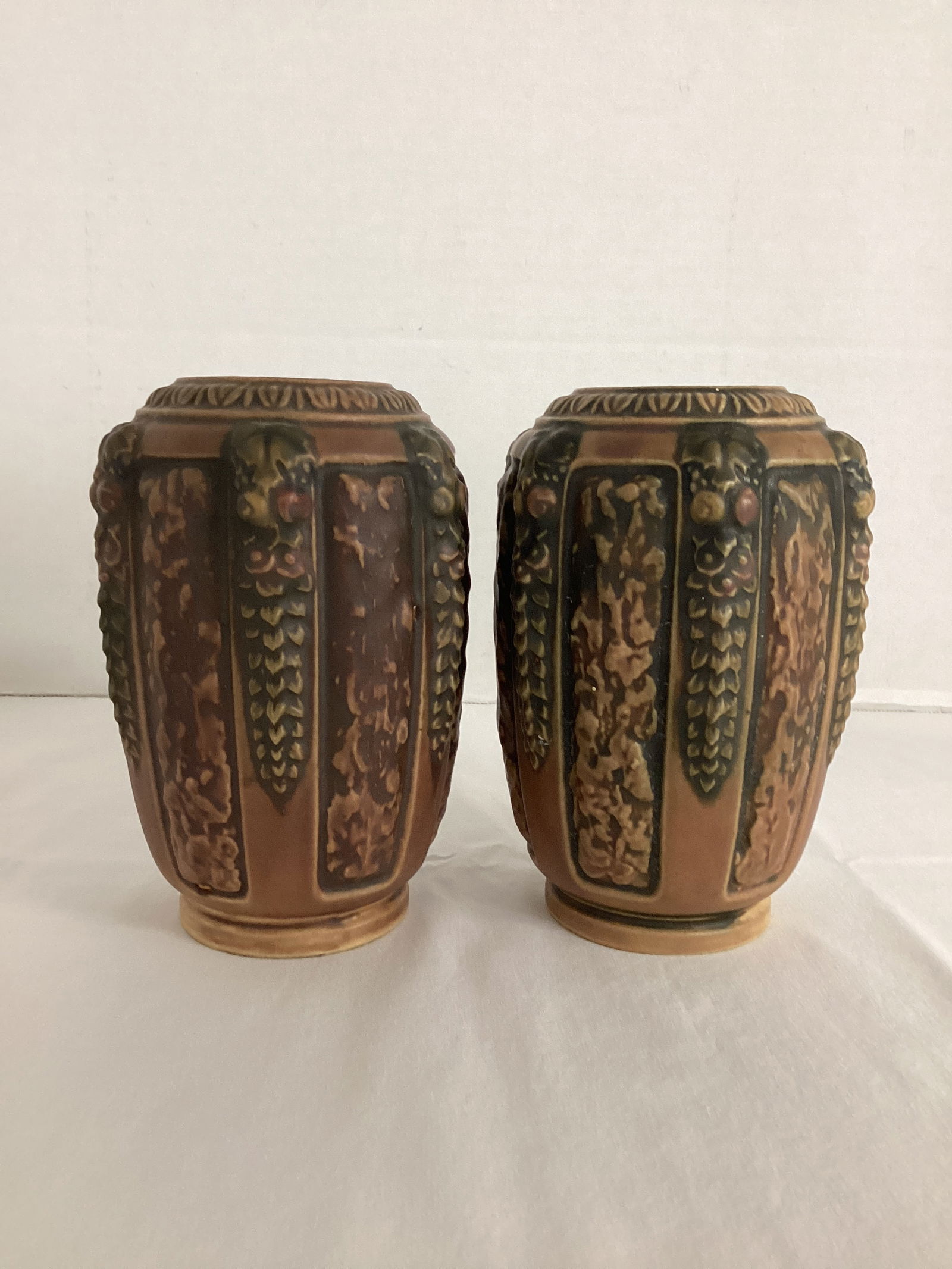 Pair of Antique Roseville Florentine Vases (1 of 9)