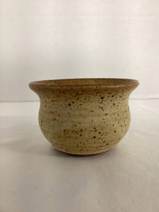 Stamped Pottery Bowl: 4 3/4" diameter x 2 1/2" h