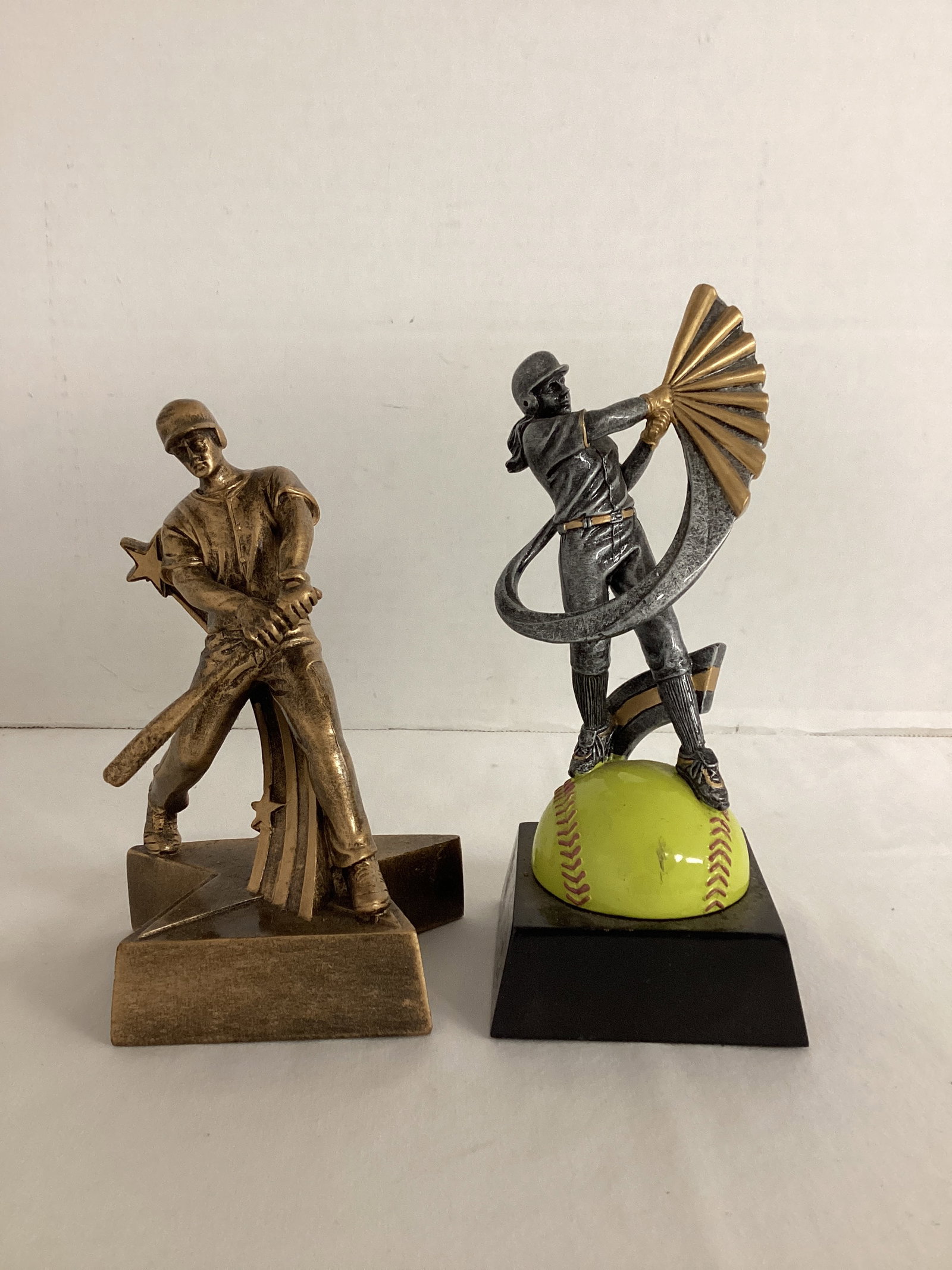 Baseball and Softball Statuettes: 7" and 8" h