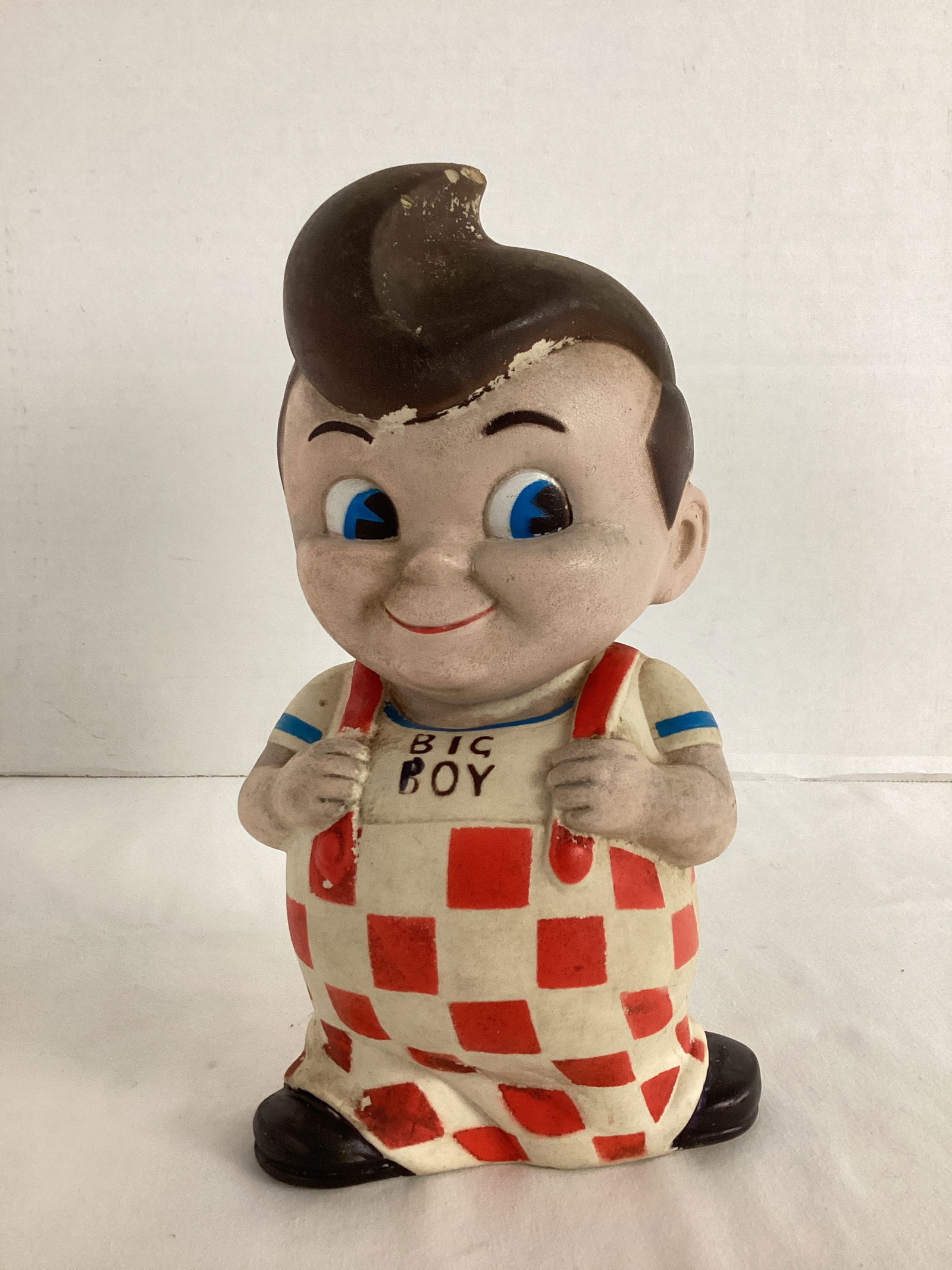 Niagara Plastics Big Boy Plastic Bank: damage on hair, 8 3/4" h