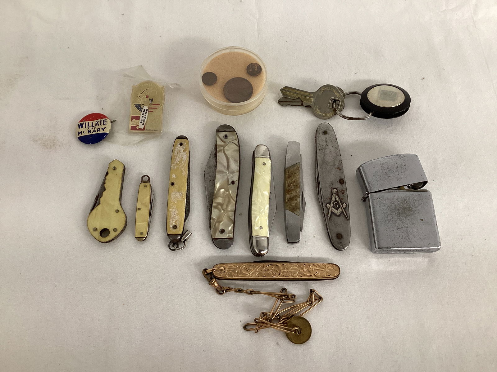 Mason's and Other Pocket Knives, Lighter, Pins, and More (1 of 7)