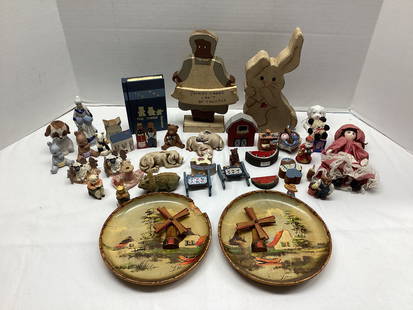 Figurines, Wood Craft Miniatures, and More: shipping unavailable on this lot