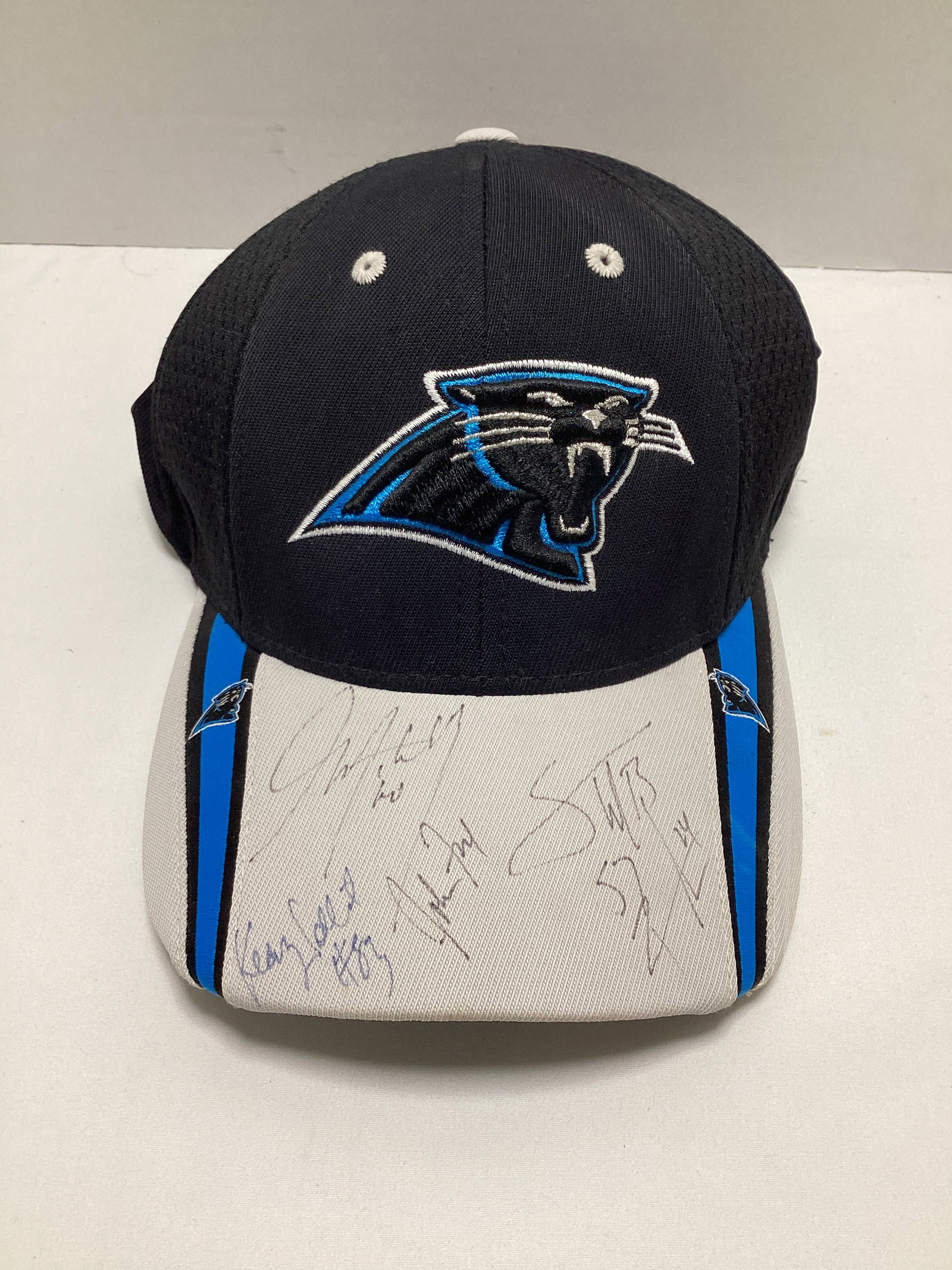 Signed Carolina Panthers NFL Football Hat: no Coa
