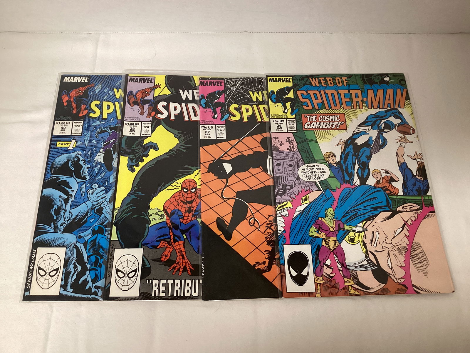 Four Web of Spider-Man Marvel Comic Books (1 of 5)