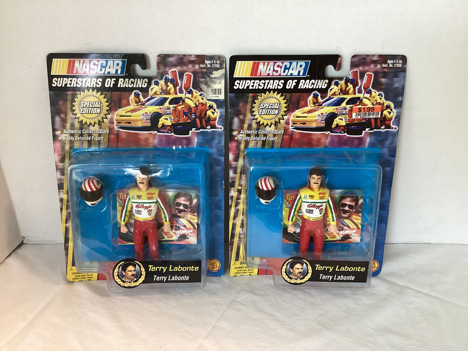 Two Toy Biz Superstars of NASCAR Terry Labonte Action Figures: .