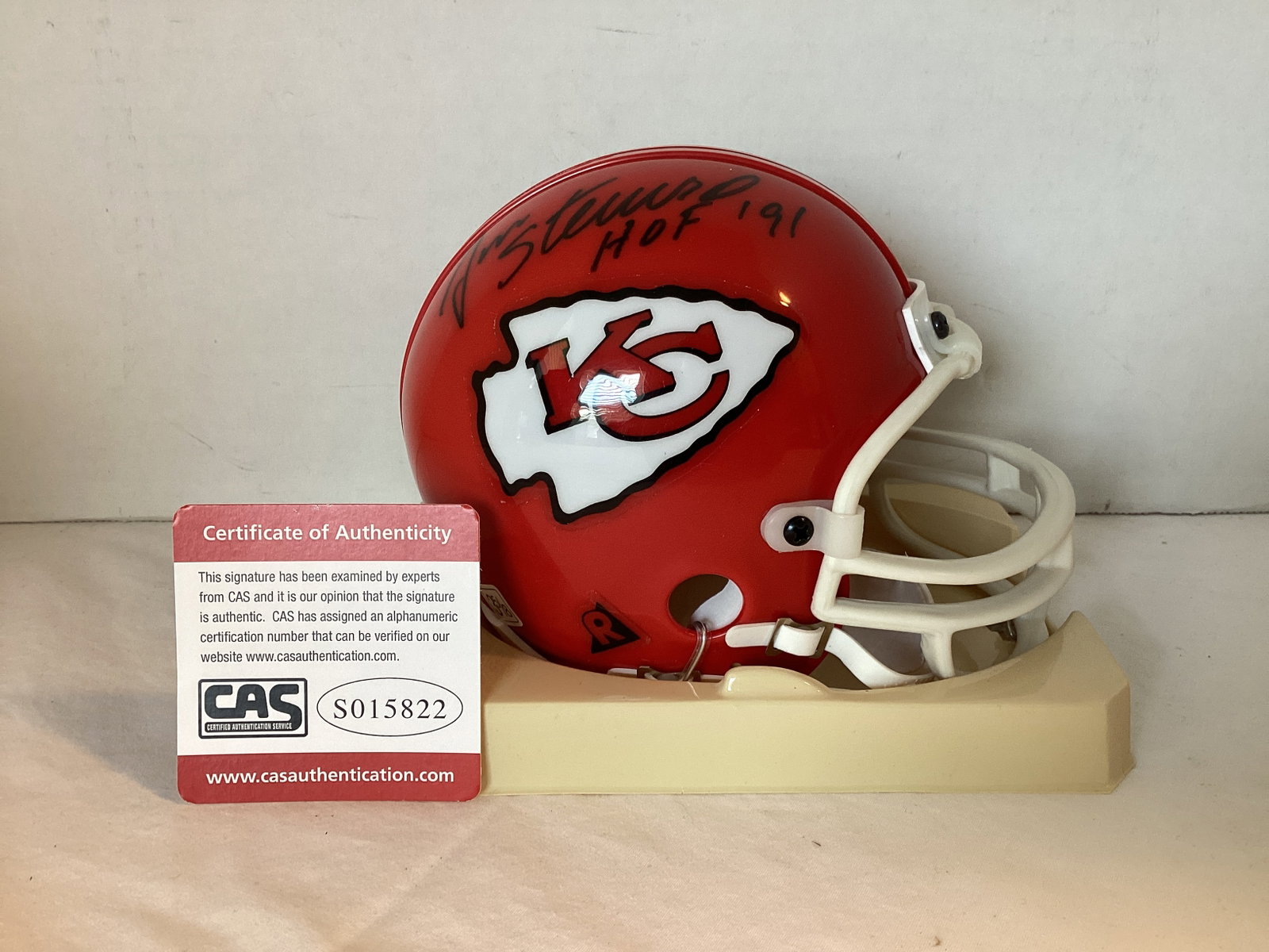Jan Stenerud Signed Kansas City Chiefs Mini Helmet: CAS COA