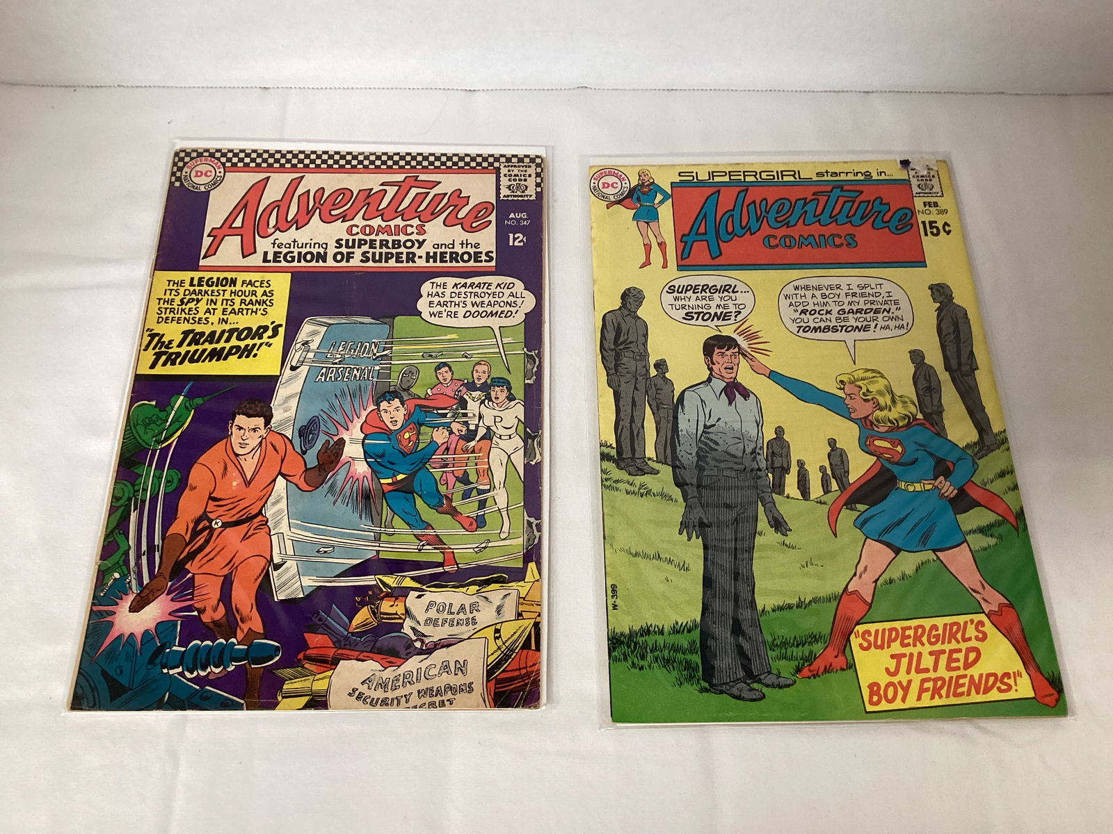 Two Adventure Comics Supergirl DC Comic Books (1 of 5)