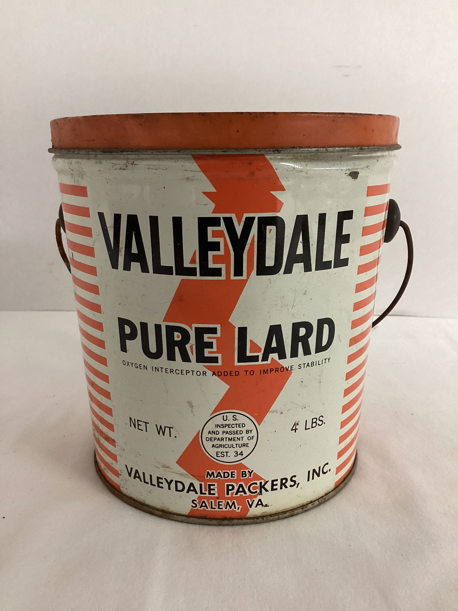Vintage Valleydale Pure Lard Metal Bucket (1 of 6)