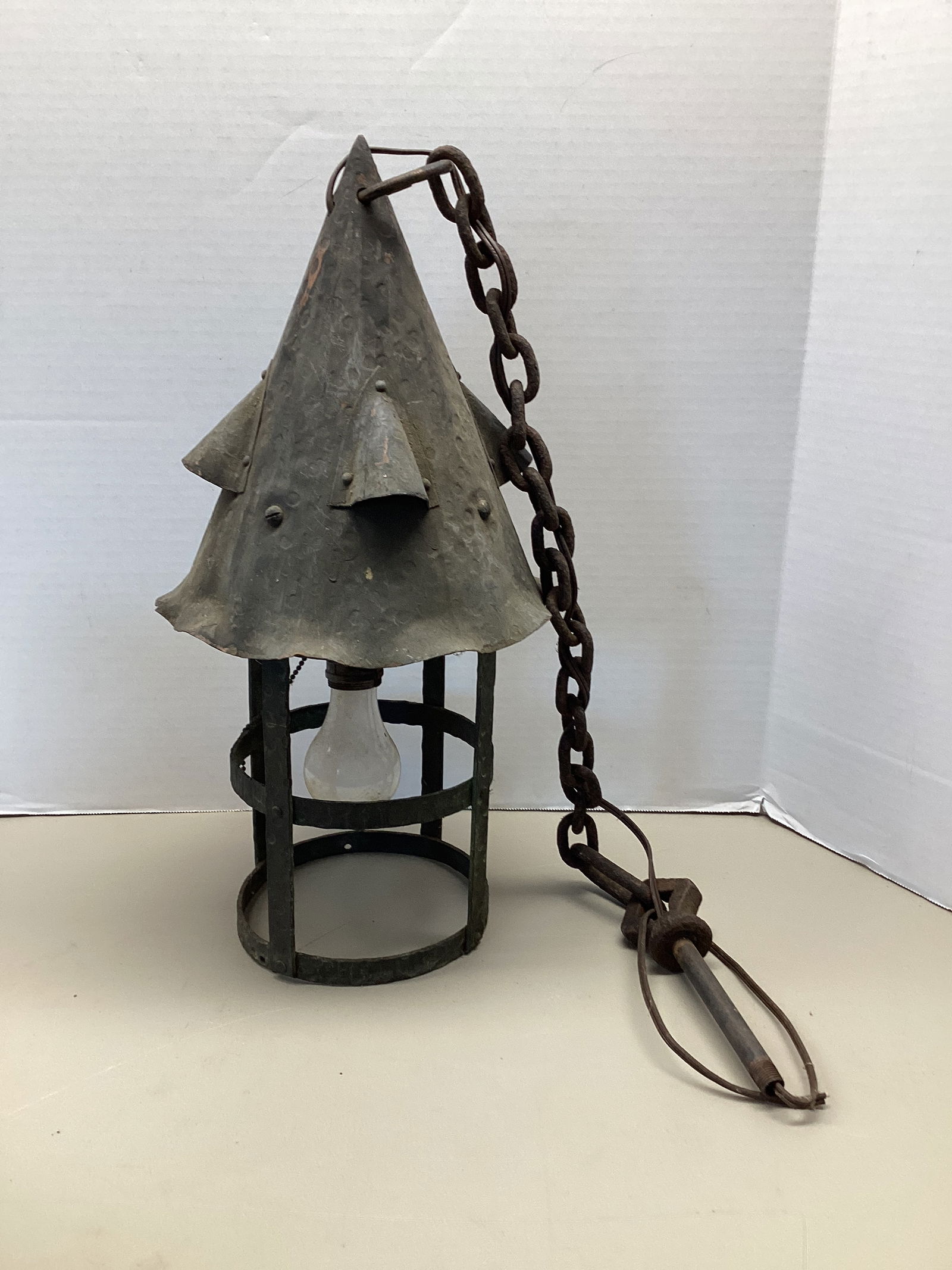 Brutalist Ceiling Hanging Light Fixture (1 of 6)