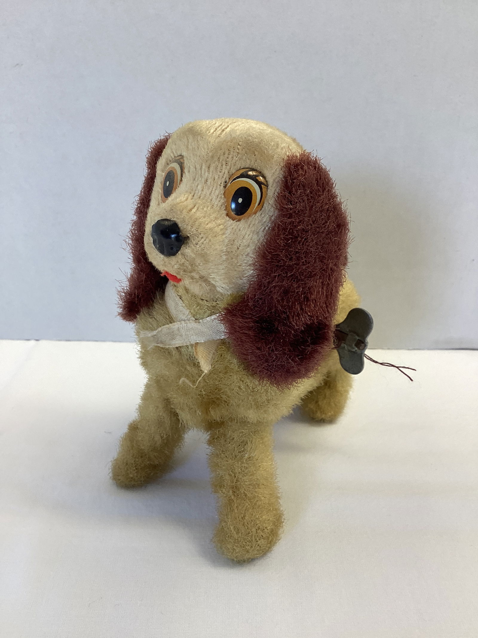 Vintage Marx Toys Wind Up Cocker Spaniel Dog Toy: 5" h, still winds and hops