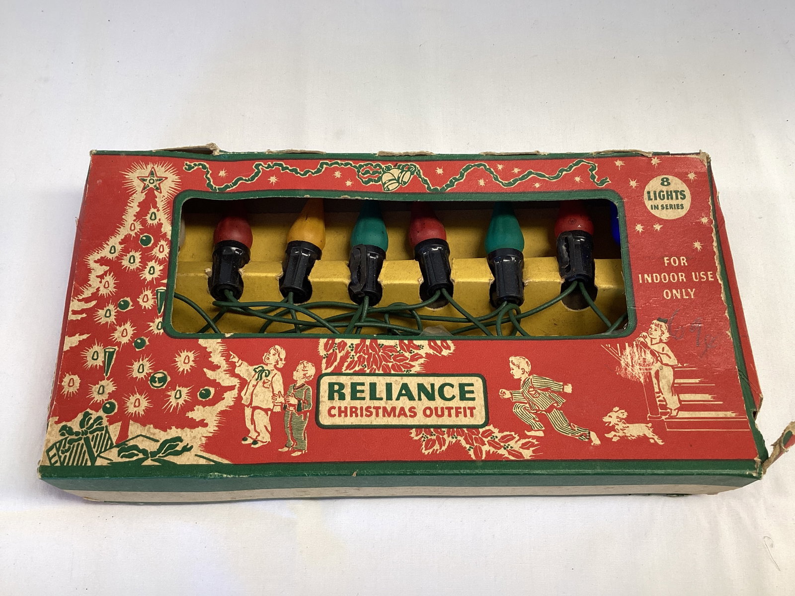 Vintage Reliance Christmas Lights in Box: .
