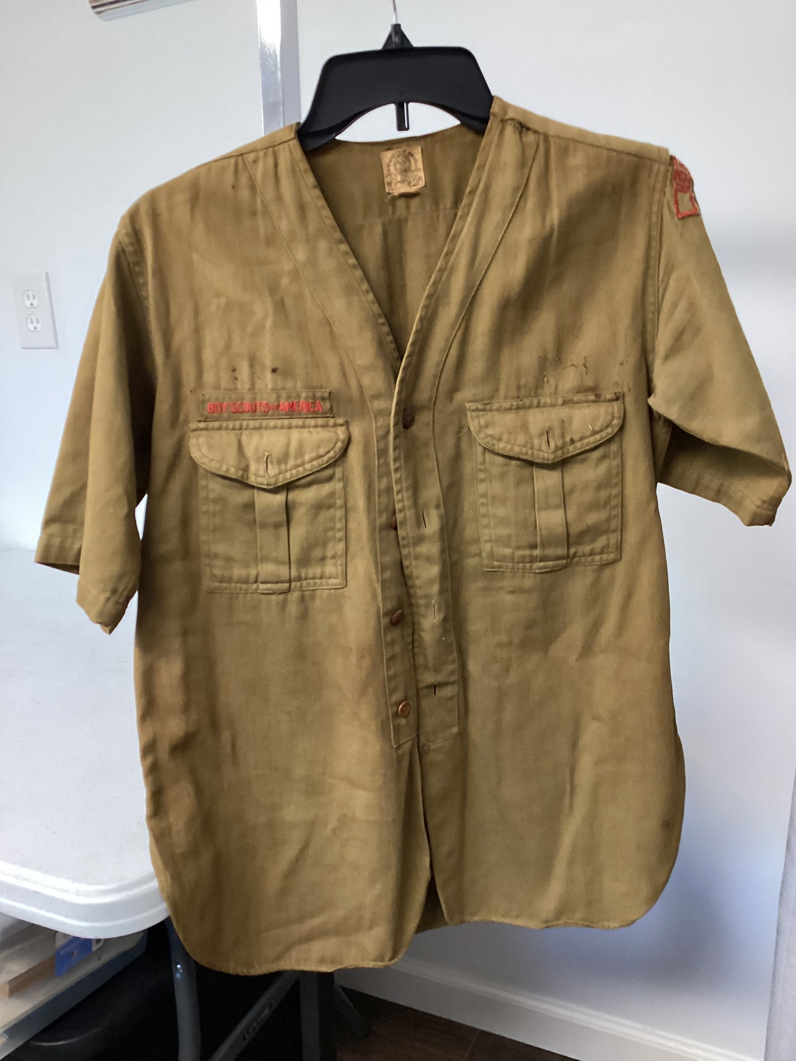 Vintage Boy Scouts of America Shirt: some stains