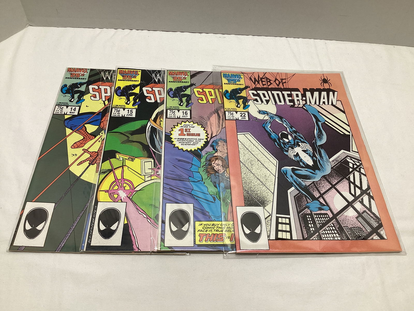 Four Marvel Web of Spider-Man Comic Books (1 of 5)