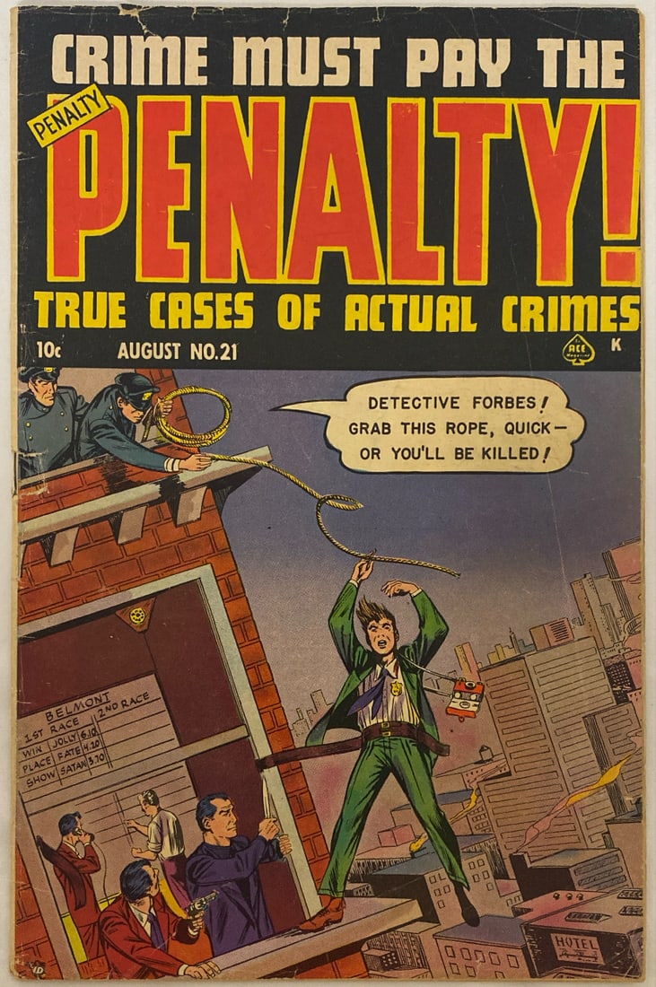 Crime Must Pay the Penalty 21 Comic Book: 1951, please preview and see all photos for condition