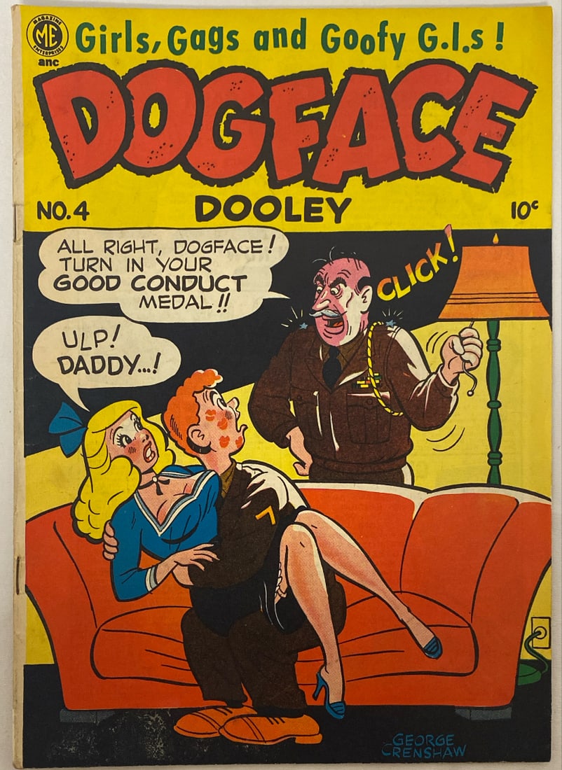 Dogface Dooley 4 Magazine Enterprises Comic Book: 1952, please preview and see all photos for condition