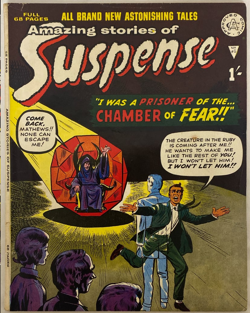 Amazing Stories of Suspense 1 Approved Comic Book: Jack Kirby Artwork, please preview and see all photos for condition