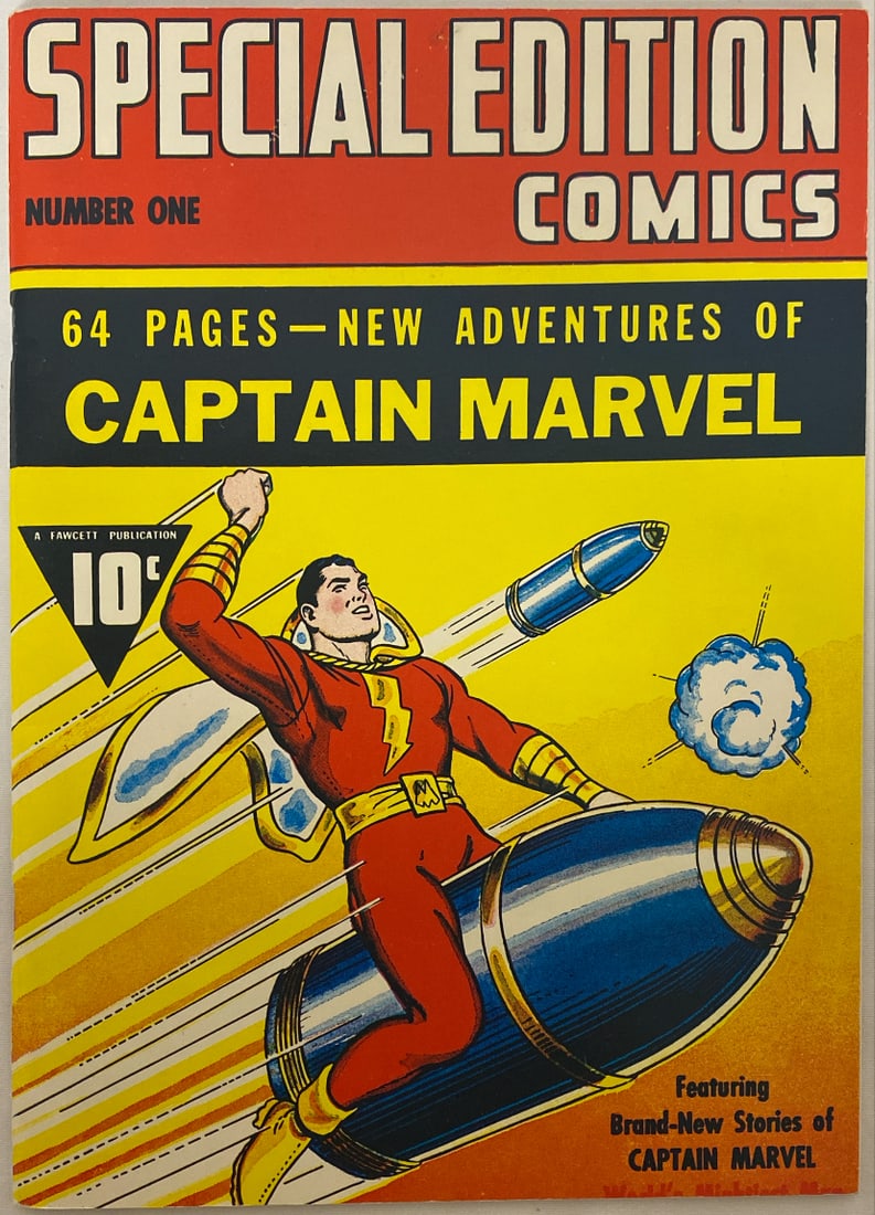 Flashback Comic Reprints 2  "Special Edition Comics 1: Featuring Captain Marvel" REPRINT Comic Book (1 of 8)