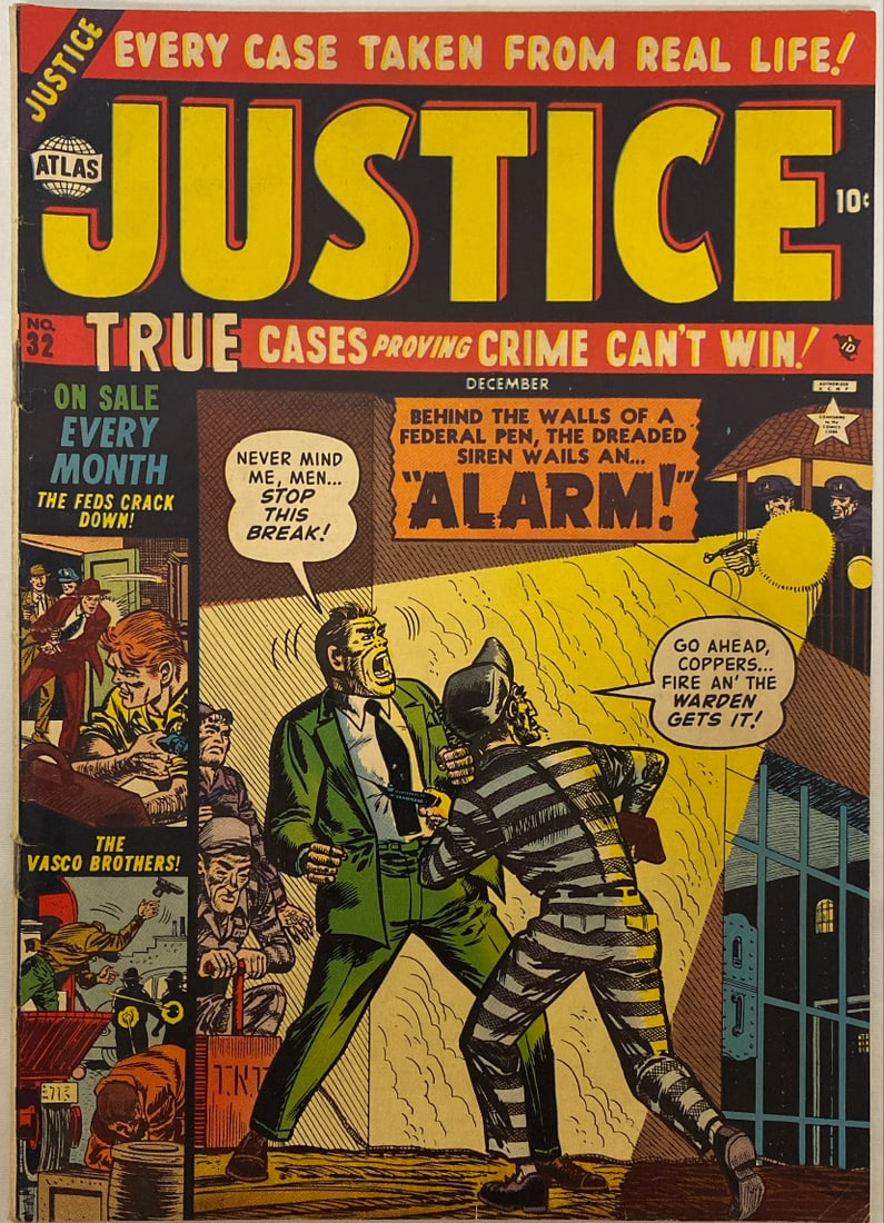 Justice 32 Atlas Comic Book: 1952, please preview and see all photos for condition