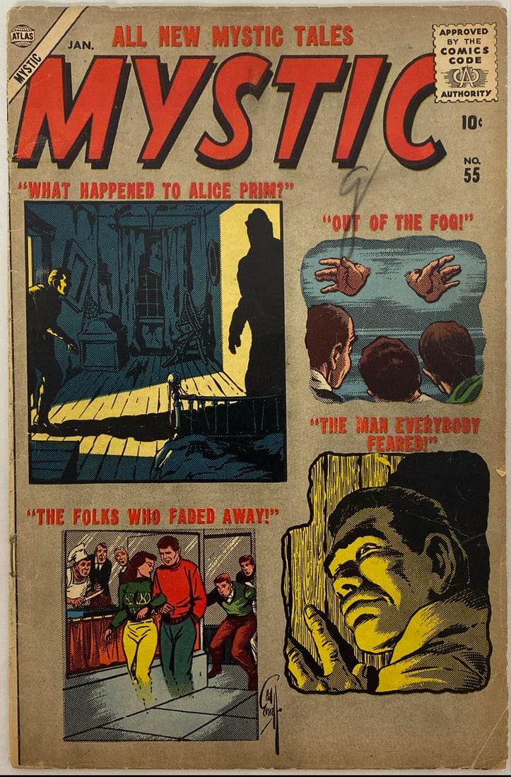 Mystic 55 Atlas Comic Book: 1957, please preview and see all photos for condition