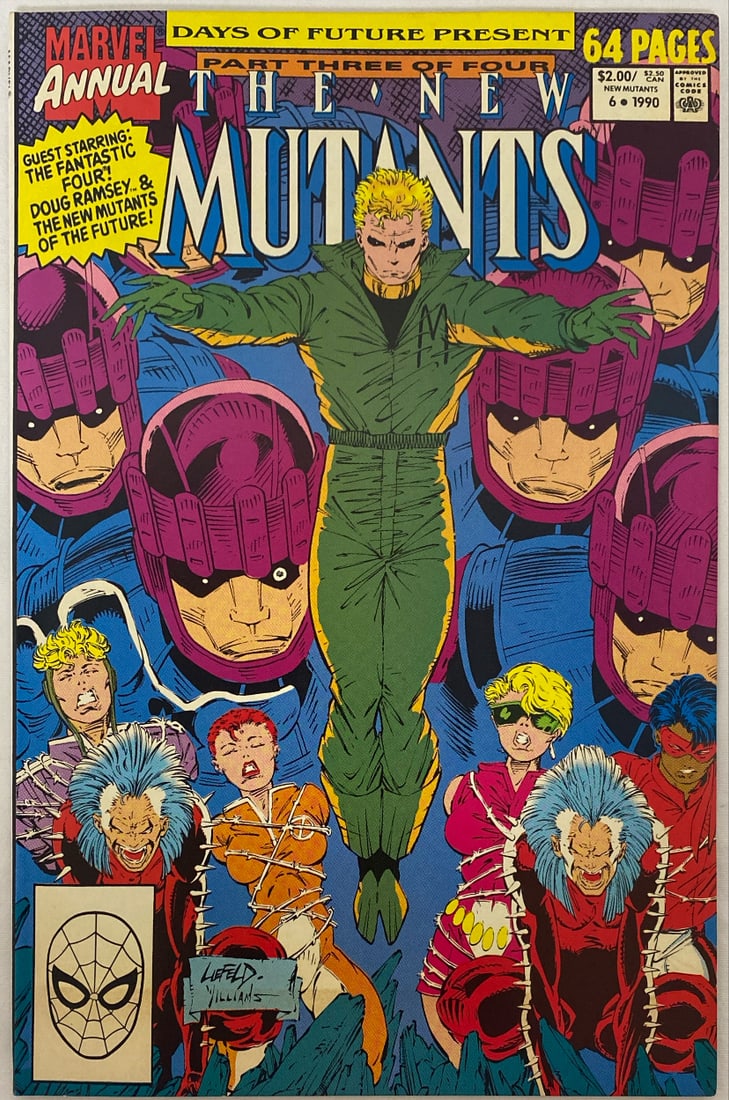 New Mutants Annual 6 Marvel Comic Book (1 of 8)