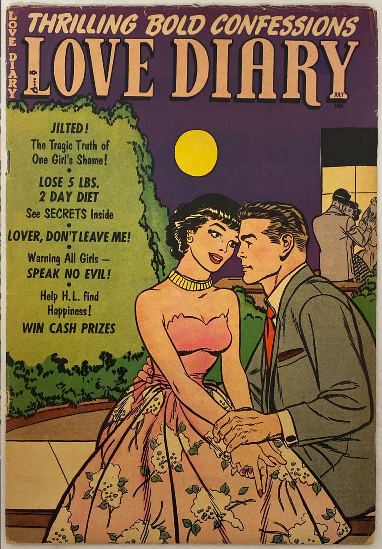 Love Diary 45 Comic Book: 1954, please preview and see all photos for condition