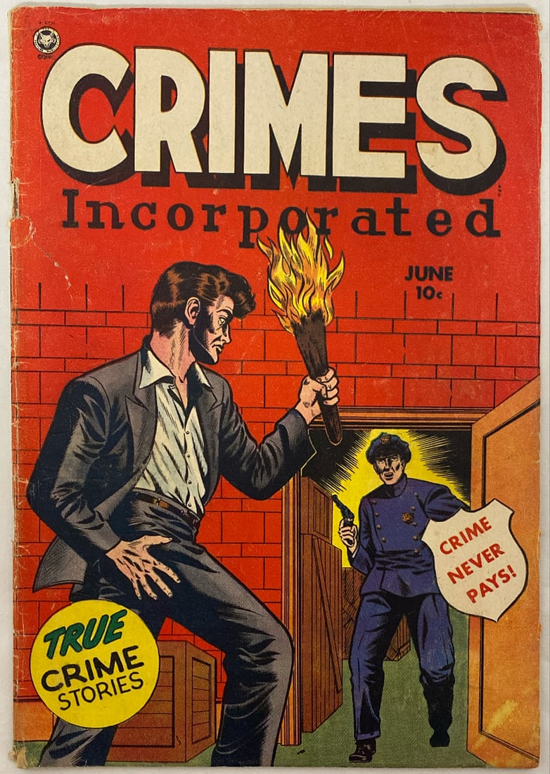 Crimes Incorporated 12 Fox Comic Book: 1950, please preview and see all photos for condition