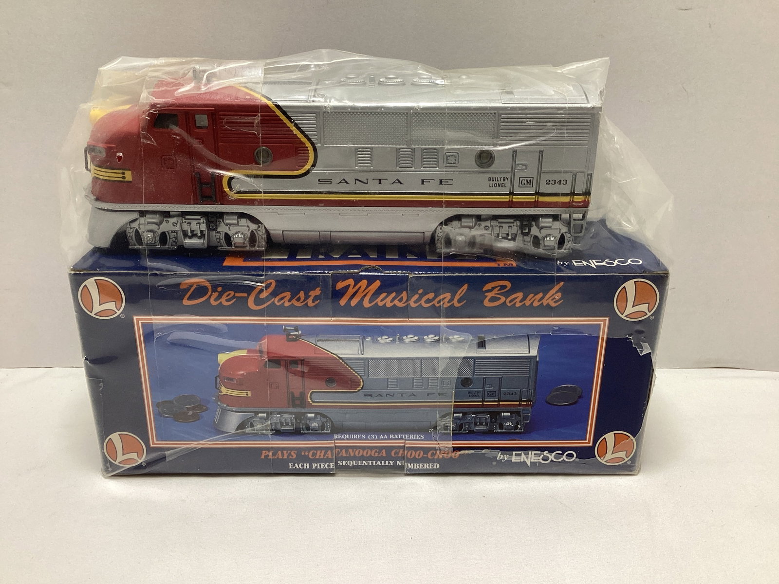 Enesco Lionel Diecast Musical Train Bank: .