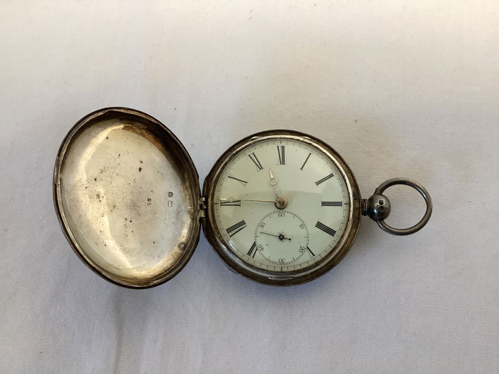 Antique Pocket Watch with Walking Lion Hallmark (1 of 7)