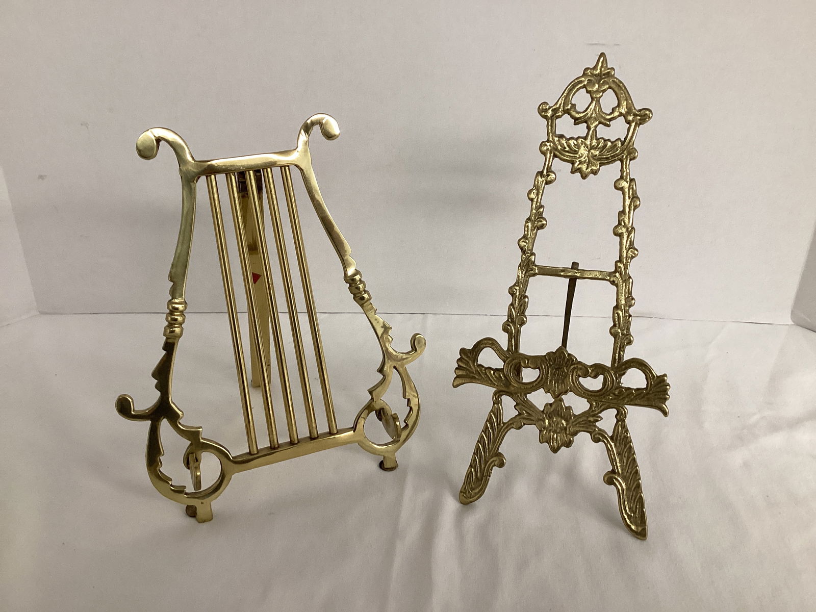 Two Brass Tabletop Easels (1 of 3)