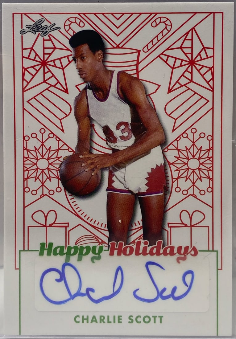2023 Leaf Happy Holidays Charlie Scott Autographed Basketball Card BA-CS1 (1 of 2)