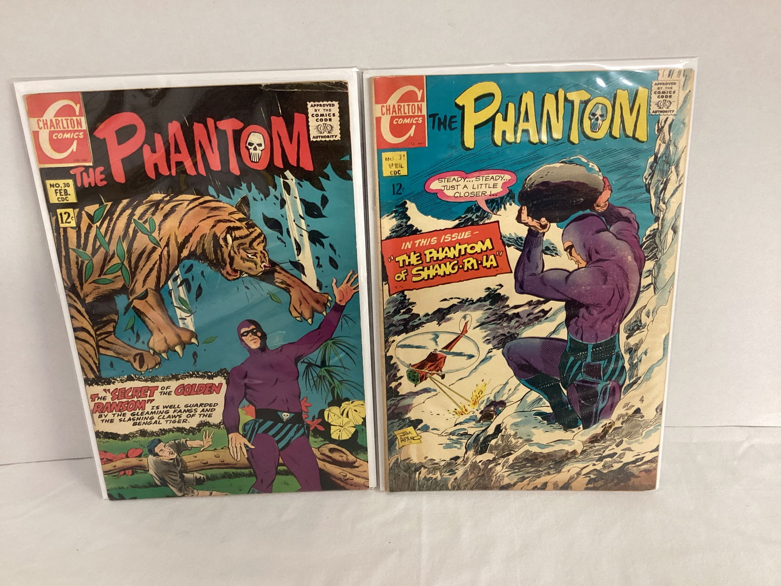 The Phantom 30 and 31 Charlton Comic Books: Please preview and see all photos for condition