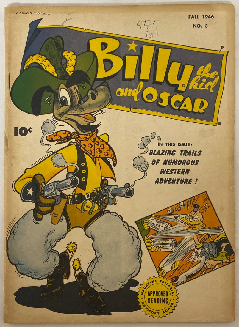 Billy the Kid and Oscar 3 Fawcett Comic Book: 1946, Please preview and see all photos for condition