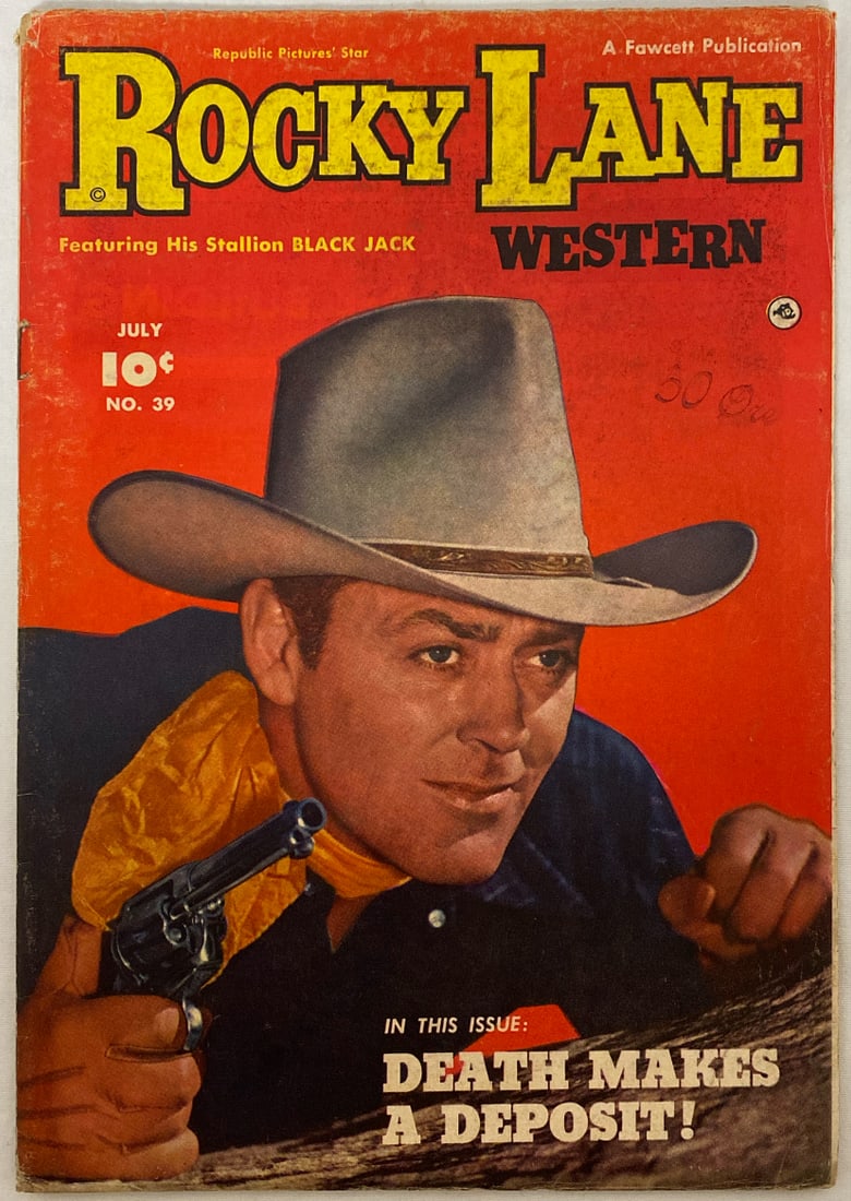 Rocky Lane Western 39 Fawcett Comic Book: 1952, Please preview and see all photos for condition