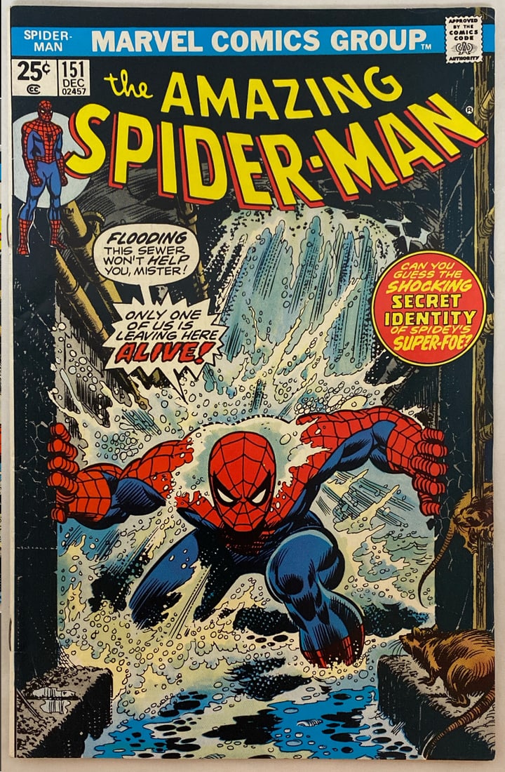 The Amazing Spider-Man 151 Marvel Comic Book: 1975, Please preview and see all photos for condition