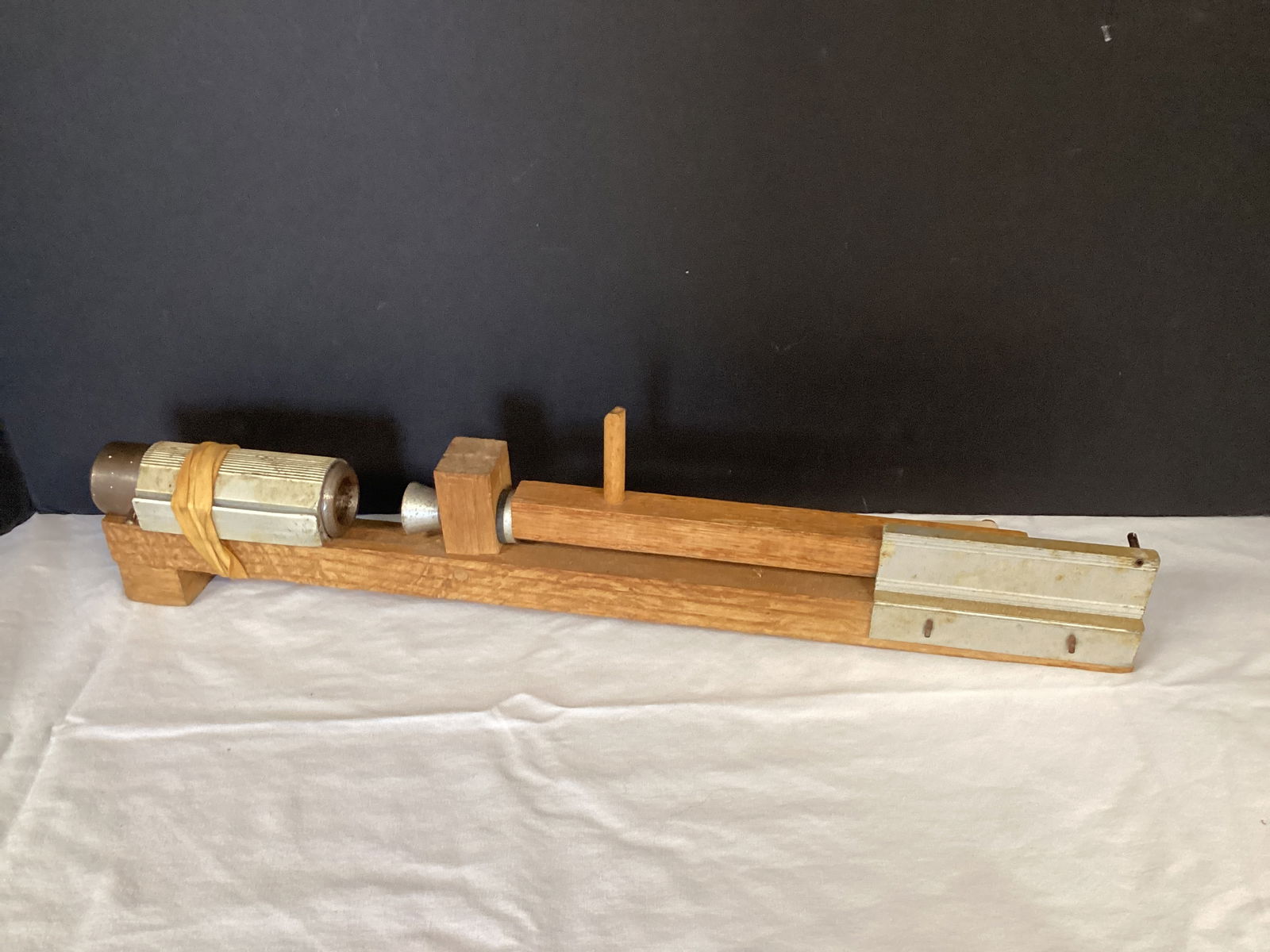 Hand Crafted Oak Rubber Band Nut Cracker: 17" long