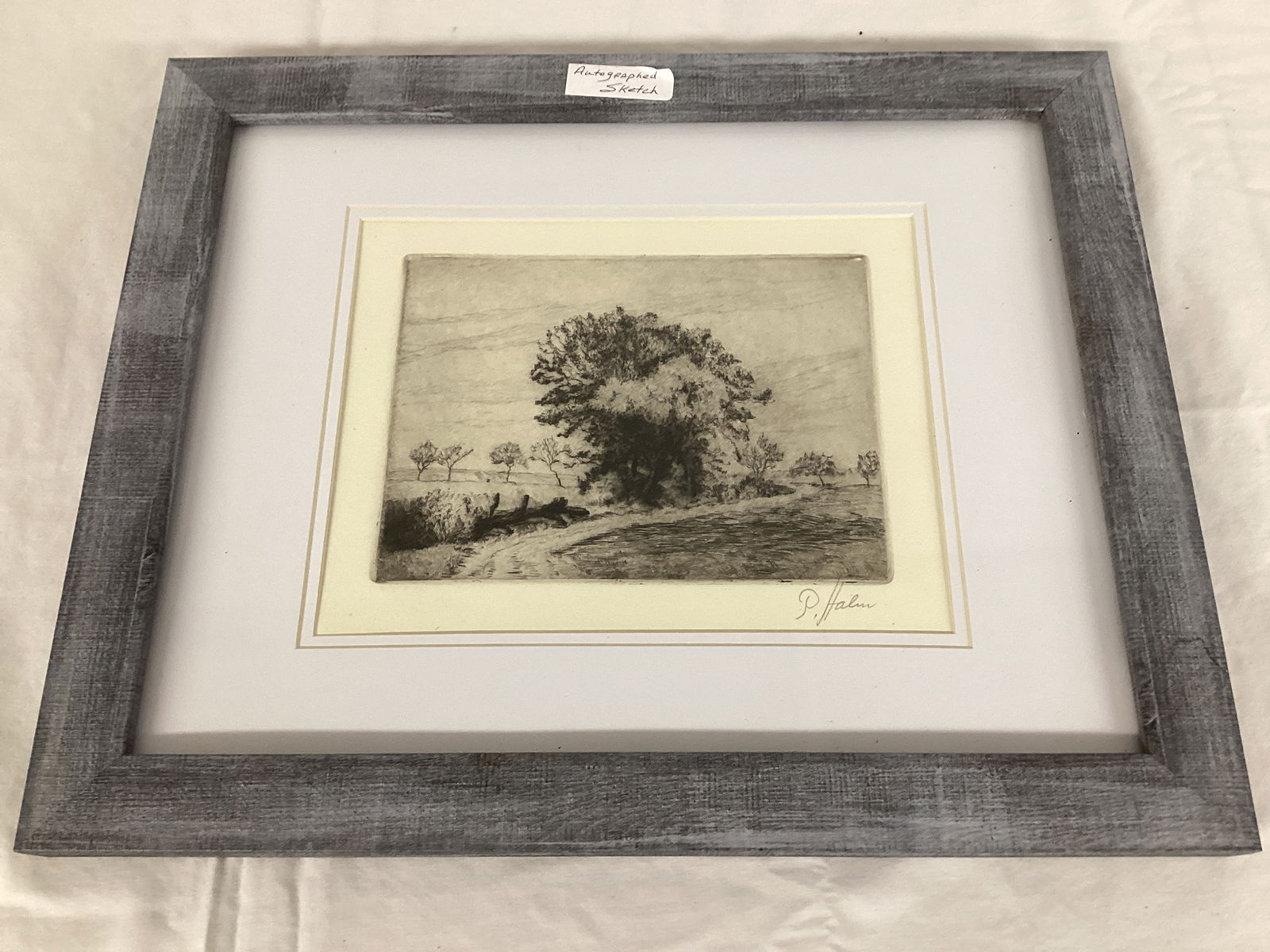 Pencil Signed Pastoral Scene Etching (1 of 4)