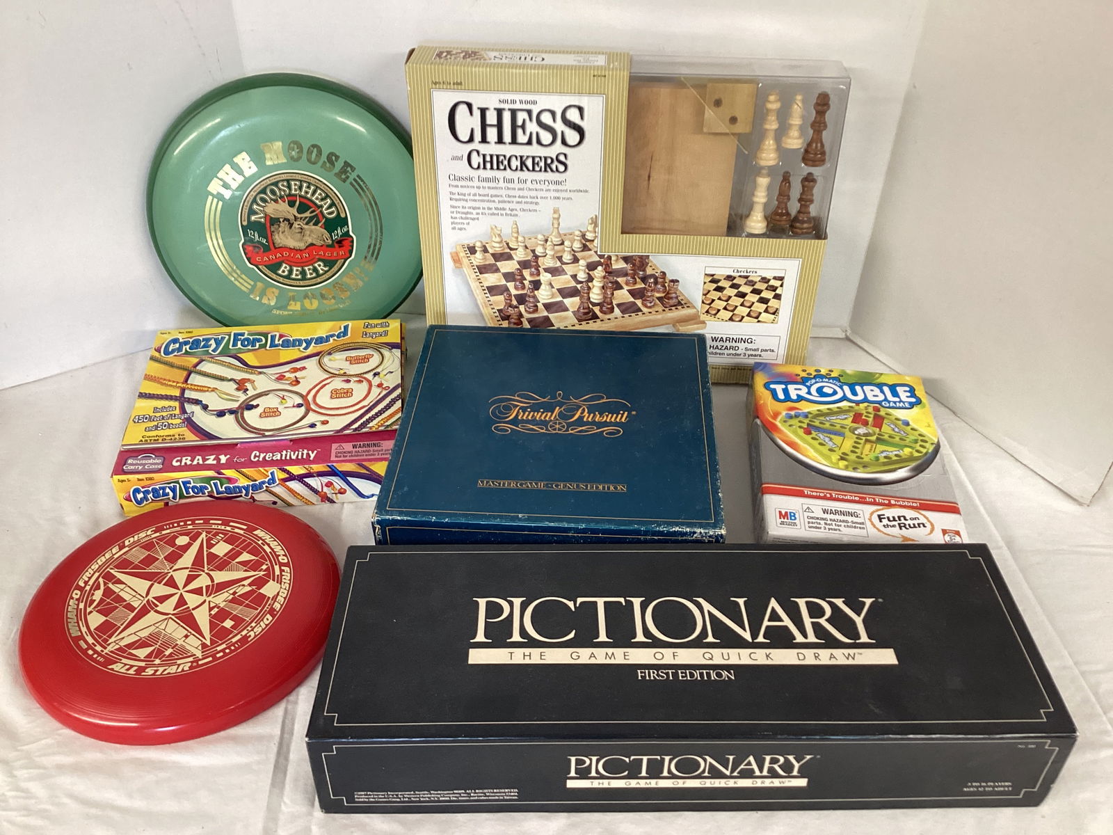 Board Games and Frisbees: unsure if games are complete