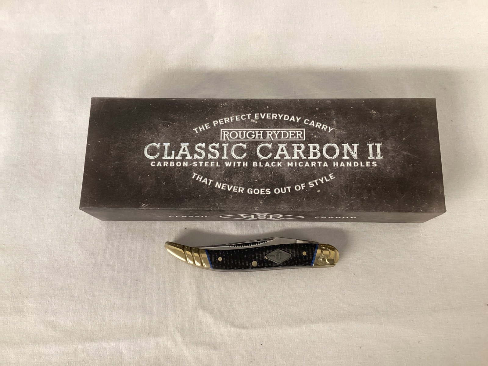 Rough Ryder Classic Carbon II Pocket Knife in Box: .