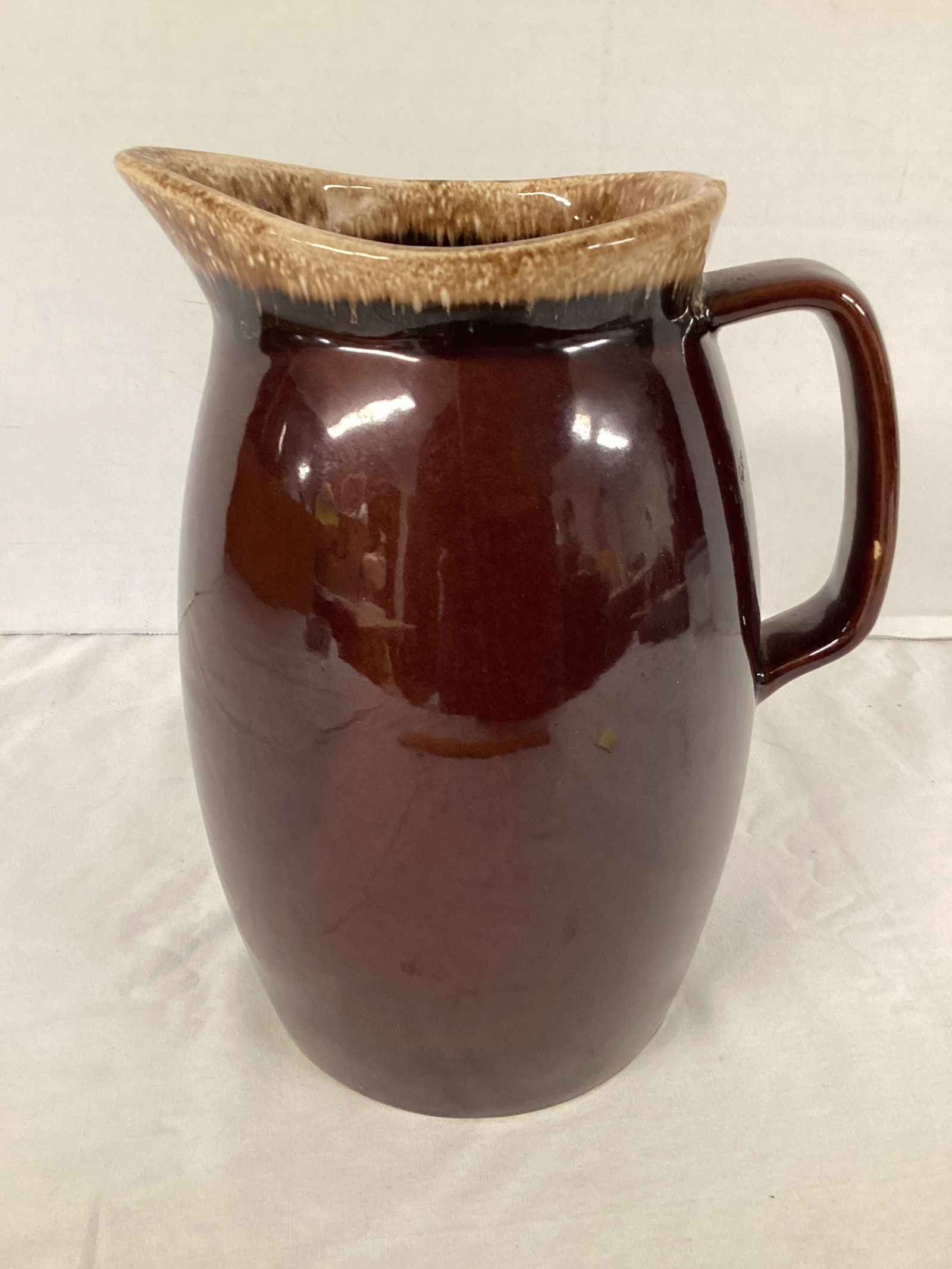 Hull Brown Drip Pottery Pitcher (1 of 5)