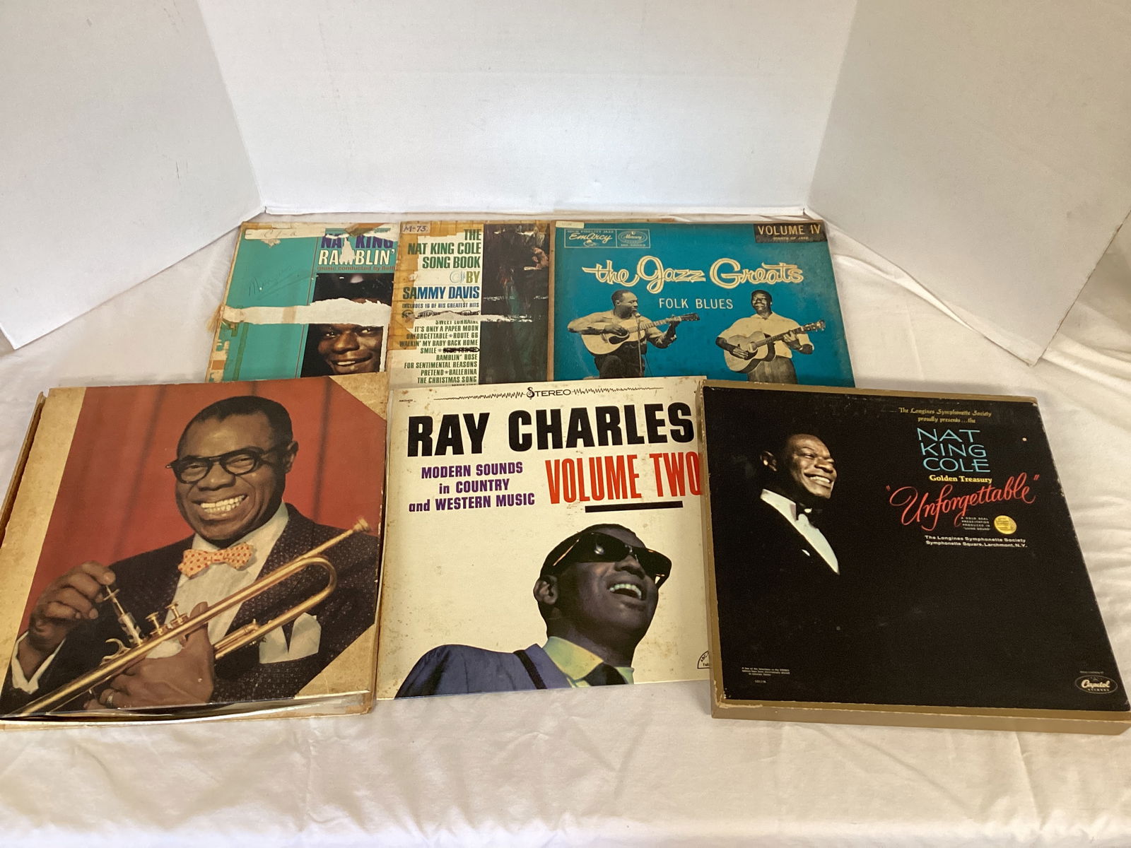 LP Records - Ray Charles, Nat King Cole, Satchmo, Jazz (1 of 7)