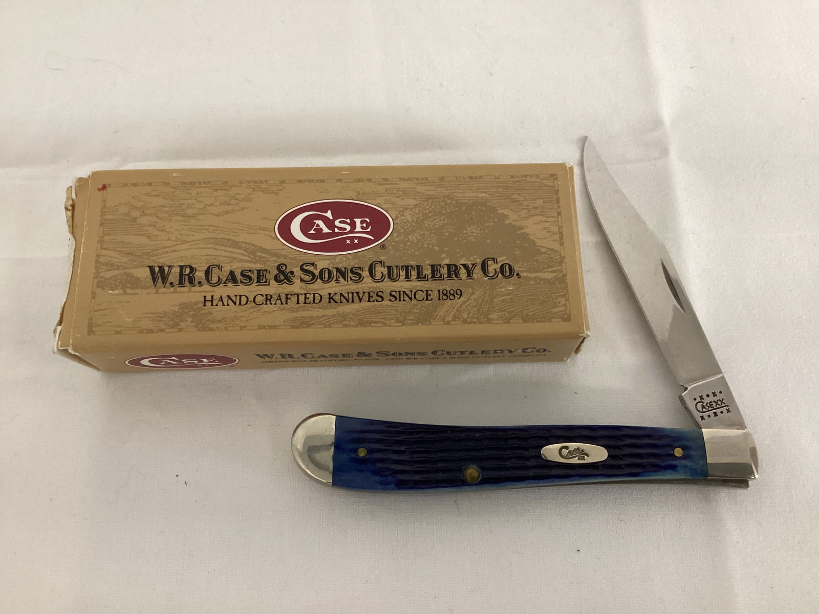 Case 61048 Blue One Blade Pocket Knife: 7 1/2" L open