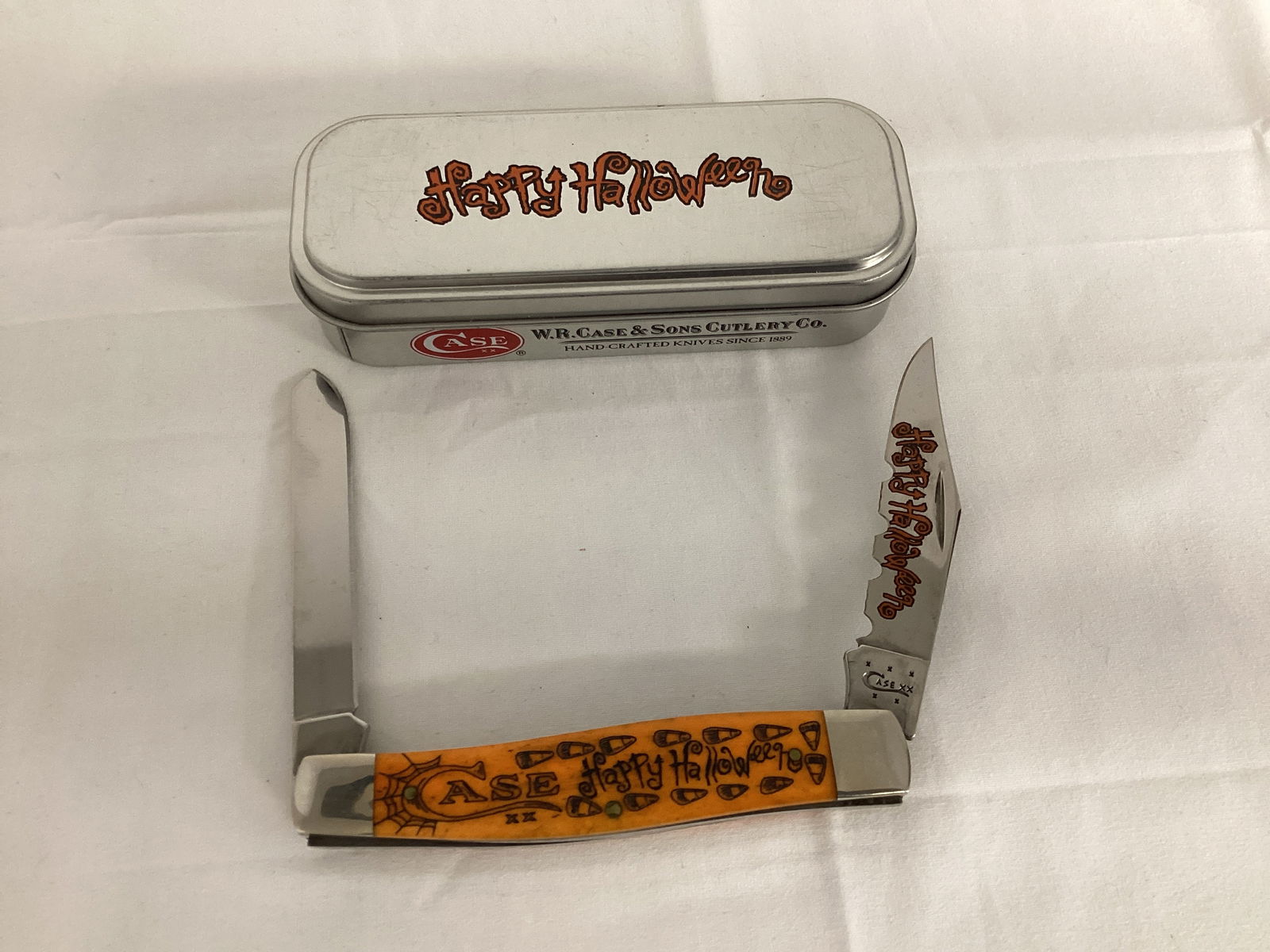 Case Moose Happy Halloween Orange 6275 Two Blade Pocket Knife (1 of 7)