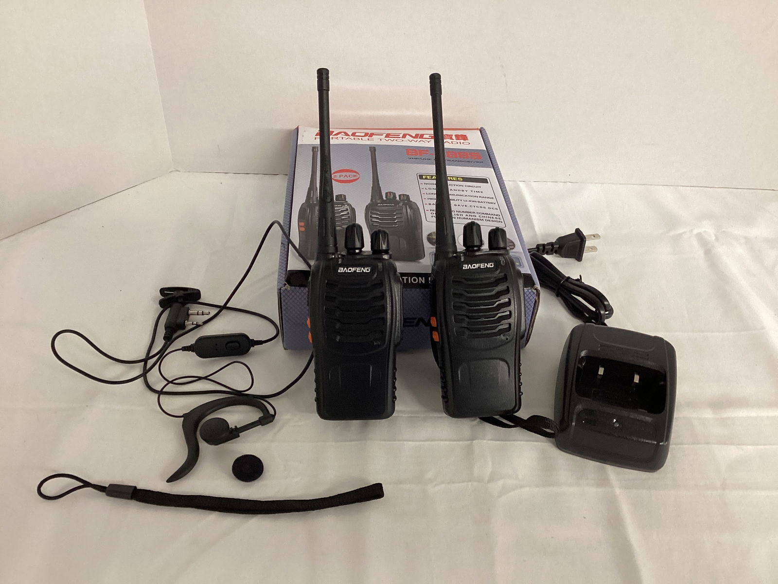 Baofeng BF-888S Portable Two-Way Radios: two radios, one charger, both work