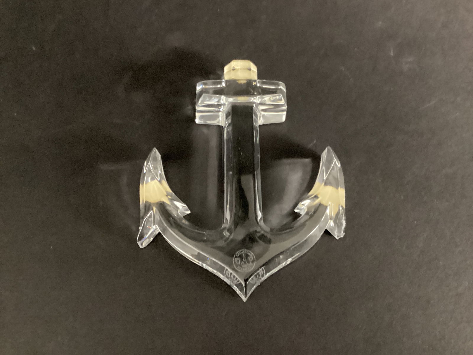 Baccarat Crystal Anchor Paperweight: 4 3/4" L