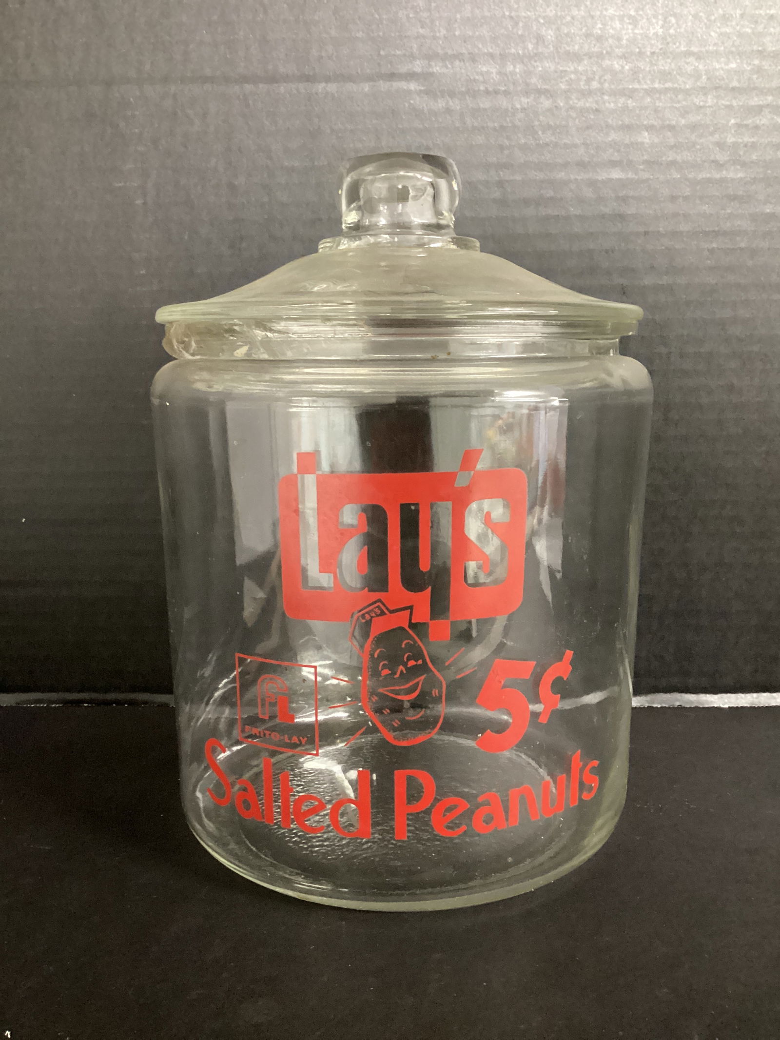 Vintage Lay's Salted Peanuts Glass Store Display Jar (1 of 6)