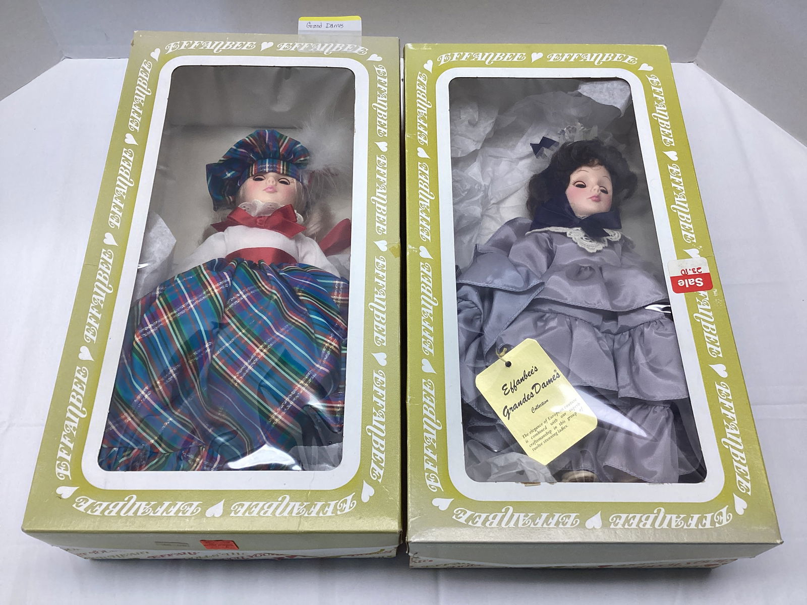 Two Effanbee Grand Dames Dolls: 12" h