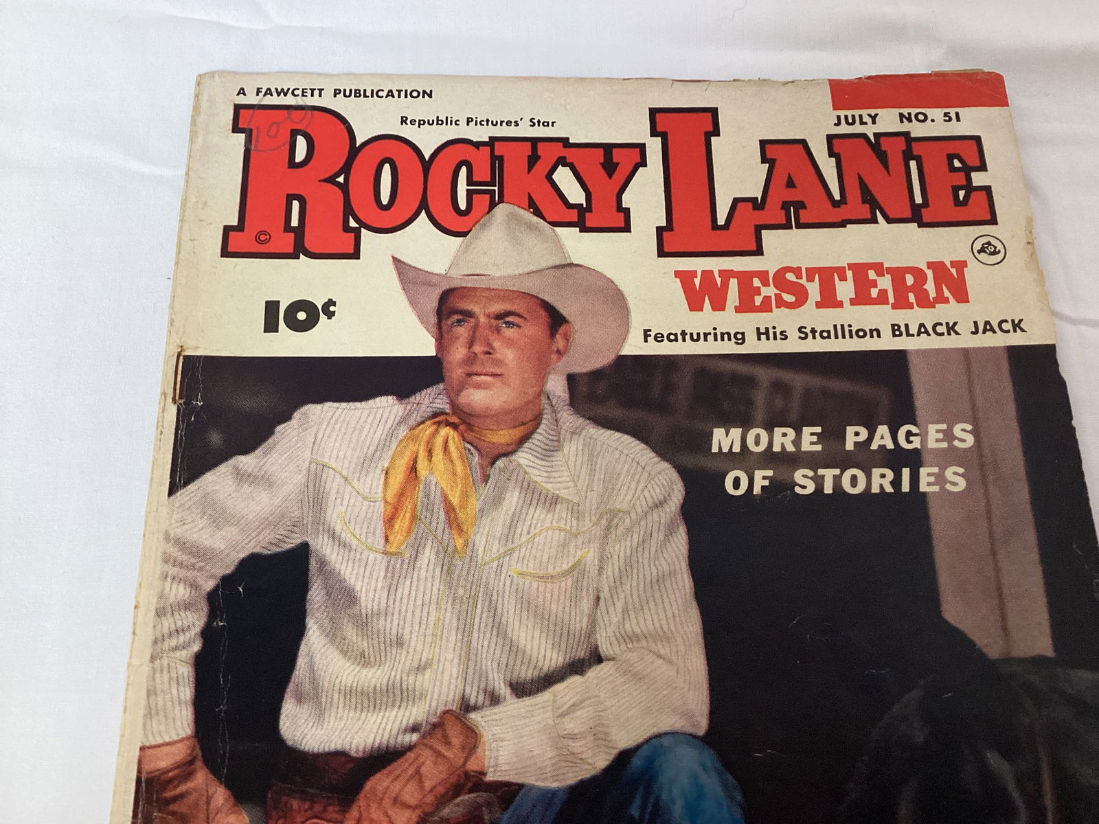 Rocky Lane Western 51 Fawcett Comic Book - 2