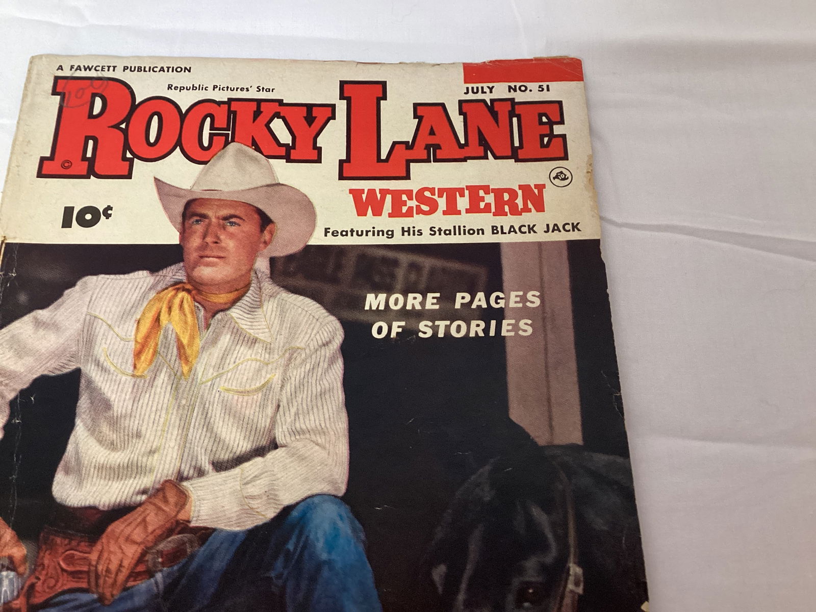 Rocky Lane Western 51 Fawcett Comic Book - 3