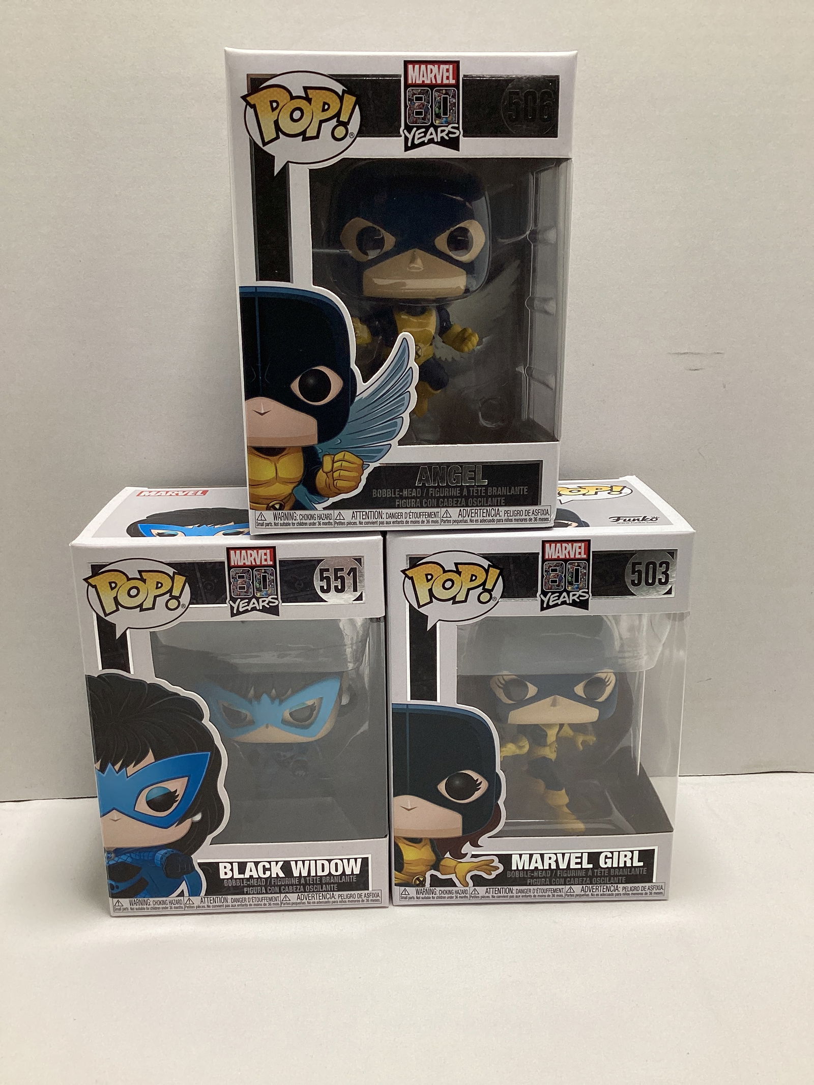 Three Marvel Comics 80 Years Funko Pops (1 of 4)